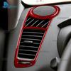 Для Kia Soul 1 AM 2010 2011 2012 2013 Наклейка из настоящего мягкого углеродного волокна LHD RHD Рамка воздуховыпускного отверстия автомобиля Боковая накладка центральной консоли