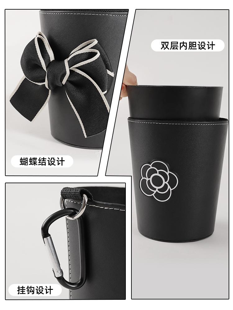 Милый бант автомобильный мусорный бак водонепроницаемый для подголовника заднего сиденья мини-автовыпускной вентиляционный органайзер мусорный мешок для хранения мусора