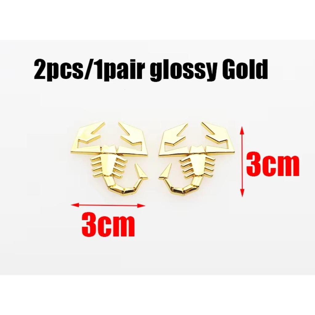 1Pcs 3D Metal Car Fender Side Logo Rear Trunk Emblem Badge Sticker for Abarth 500 600 124 125 595 Egea