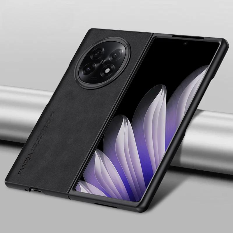 Для OPPO Find N5 чехол роскошный кожаный PU матовый складной чехол для телефона OPPO Find N 5 Business противоударный бампер FindN5 Funda