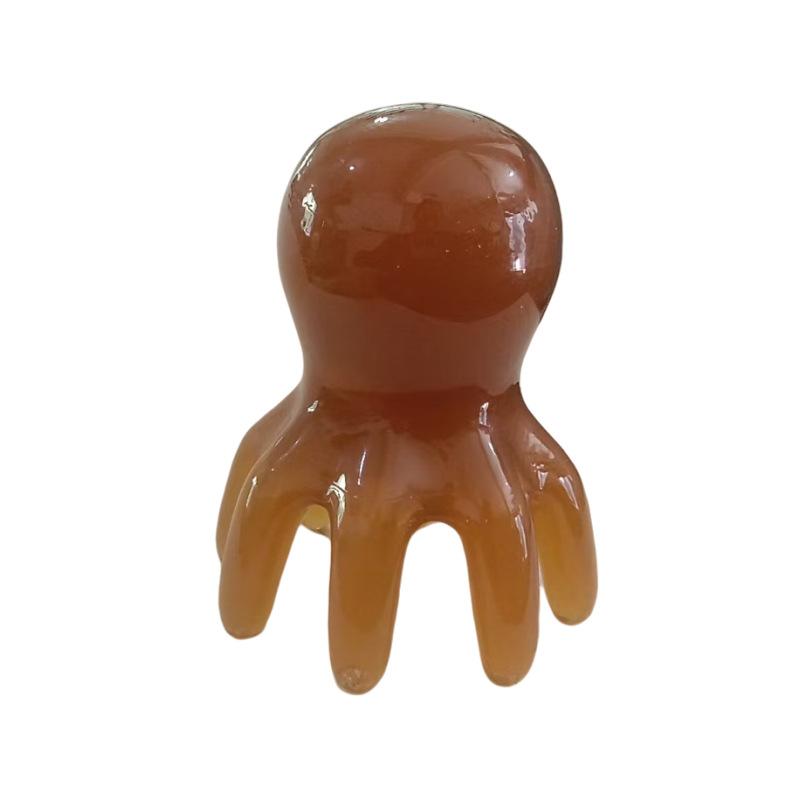 Смола Осьминог Массажная Расческа Голова Меридиан Скребок Массажная Щетка для Кожи Головы Акупунктура СПА Гуа Ша Массажная Расческа Снятие Усталости Массаж