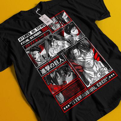 Attack On Titan Shirt Levi Tshirt Eren Mikasa TShirt AOT Erwin Hange Armin Tee