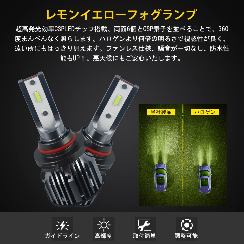 Светодиодная противотуманная фара Catland HB4 лимонно-желтая противотуманная фара 9006 желто-зеленая автомобильная светодиодная желтая противотуманная фара/светодиодная лампа фары желтая лаймово-желтая светодиодная лампа DC9V-30V4