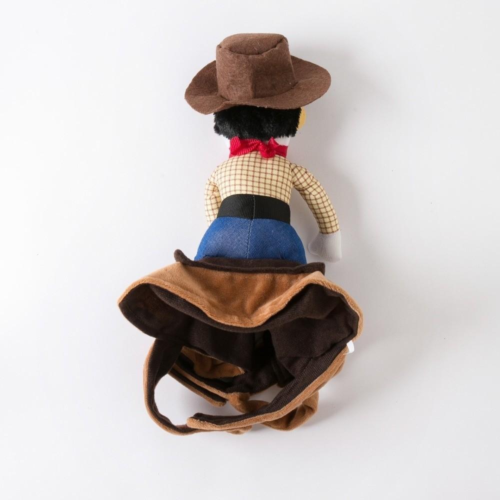 Novelty Dog Riding Denim Clothing Adjustable Cat Party Dressed Up Dog Cosplay Costumes  Photo Prop