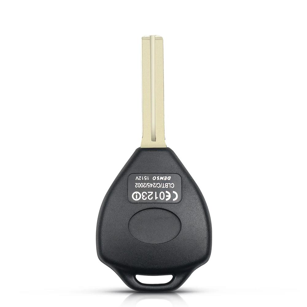 KEYYOU Replacement 3 Button Remote Car Key Shell Case Fob For Toyota Crown Entry Key Case Housing TOY43 /TOY48 Uncut Blade