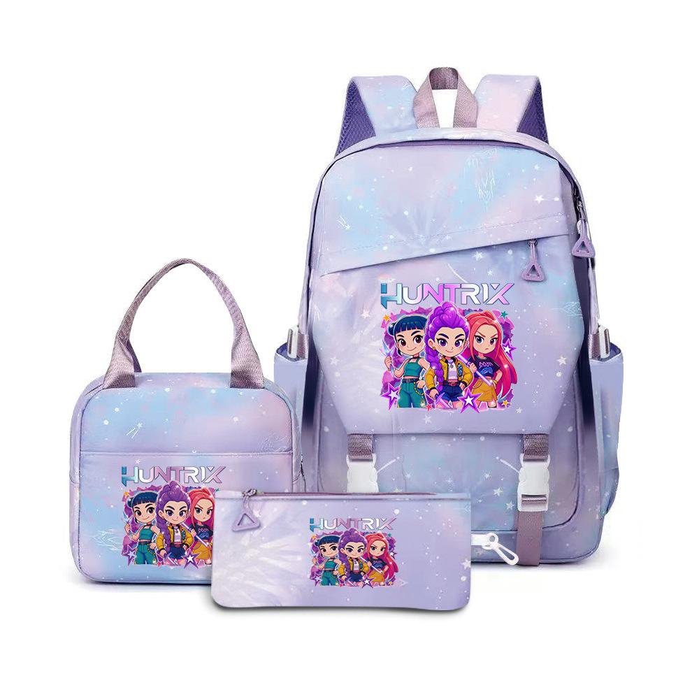Kpop Witch Hunter Girl Group Primary School Students Print Children'S Backpack Schoolbag Three-Piece Schoolbag