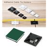 100Set Zip Tie Mounts Self-Adhesive Backing Cable Organizer Management Clips Wall Anchors for Secure Wire Holding Light Fixation