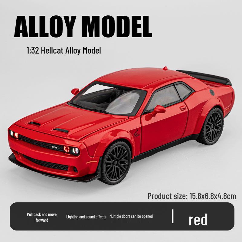 1:Литой автомобиль 32 Alloy Hellcat GTR с звуковыми и световыми эффектами