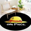 One Piece Straw Hat Pirates Round Area Rug Carpet Rug For Living Room Bedroom Sofa Playroom Decor Nonslip Floor Mat