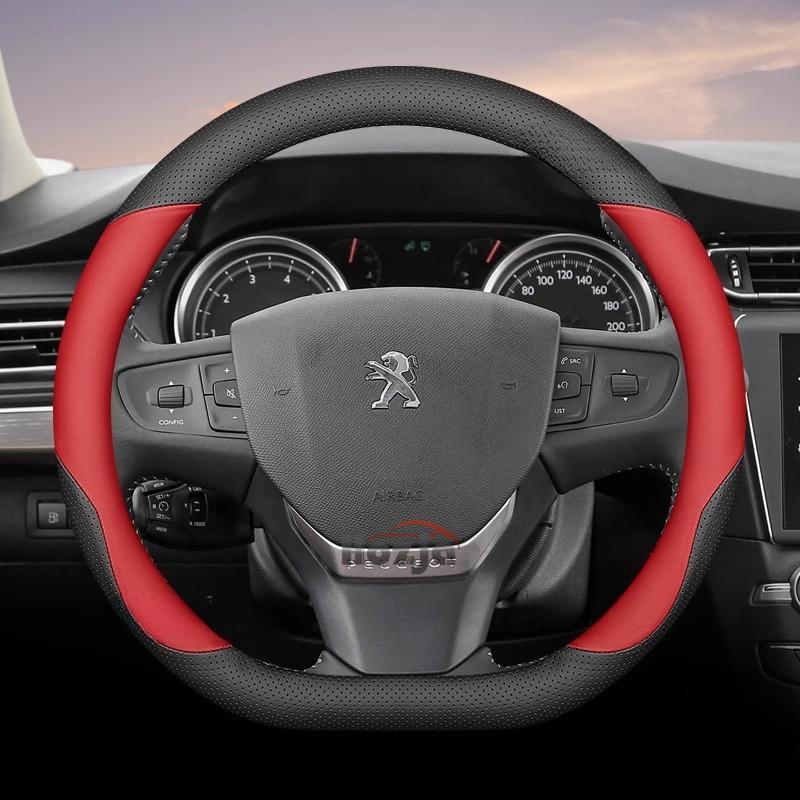 35 см 38 см Кожаная оплетка на руль автомобиля для Peugeot 5008 408 308 Rifter e-Expert Expert e-Traveller Landtrek Аксессуары