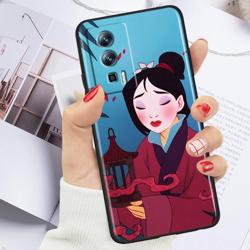 Аниме Девушка Мулан Крутой Чехол Для Телефона Xiaomi Redmi 9A 9C 9AT 10C 9 9T 10 12C 13C 8 12 K60 A1 K50 K40 5G Черный