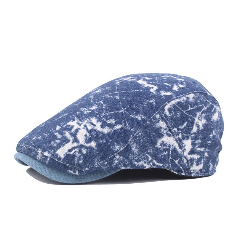 Кепка Bube из вымытого денима, летняя женская берет Tide Sun Hat British Wind Forward Hat Men