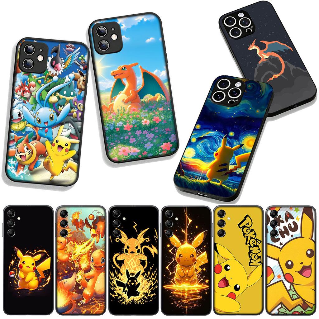 Чехол P-Pokemons GO Charmander P-Pikachus для Motorola Moto G04 G13 G14 G22 G23 G20 G32 G34 G35 G82 G84 G53 G60 G72 E14 E15 E13