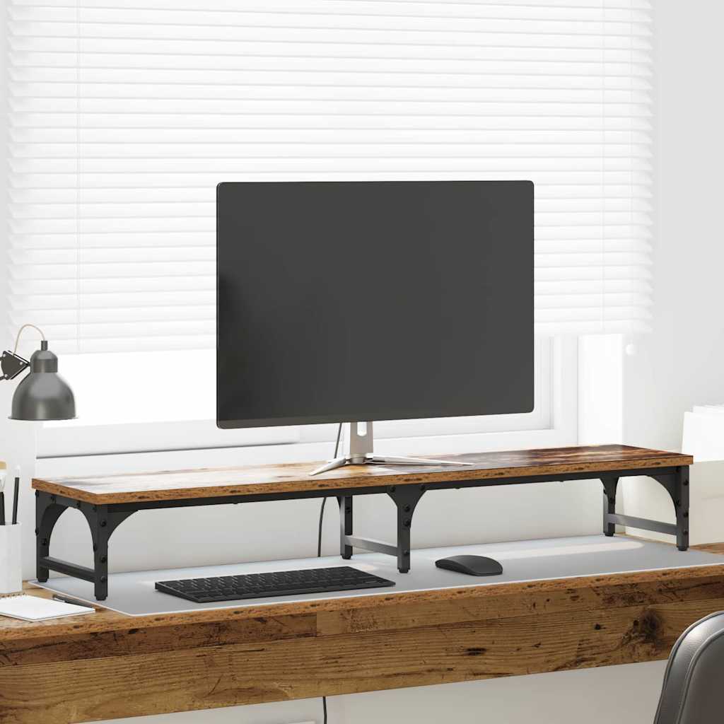 Monitor Stand Vintage Wood Look 105 x 23 x 15.5 cm Engineered Wood
