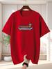Unisex Dark Grey Tee Lovely Dachshund Skateboard Cartoon Print Crew Neck Short Sleeve Summer Casual Male Cotton Street Daily Top