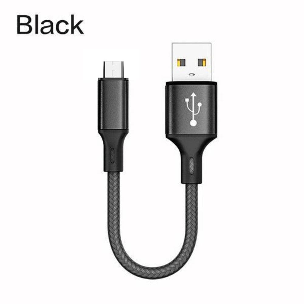 Быстрая зарядка Плетеный нейлоновый USB C на Micro USB Кабель для синхронизации данных 25 см Совместим со смартфонами планшетами Прочный и гибкий
