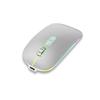 [Multi-Connection & Backlit] Wireless Mouse with Dual 2.4GHz and Bluetooth 5.1 Connections, Slim, Rechargeable Type-C, Simultaneous Connection with
