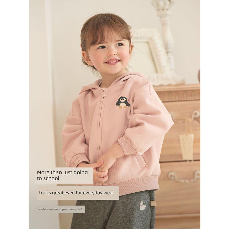 David Bella Kidsren's Jacket 2026 Spring New Style Girls' Cute Casual Sweatshirt Boys' Fashionable Clothes