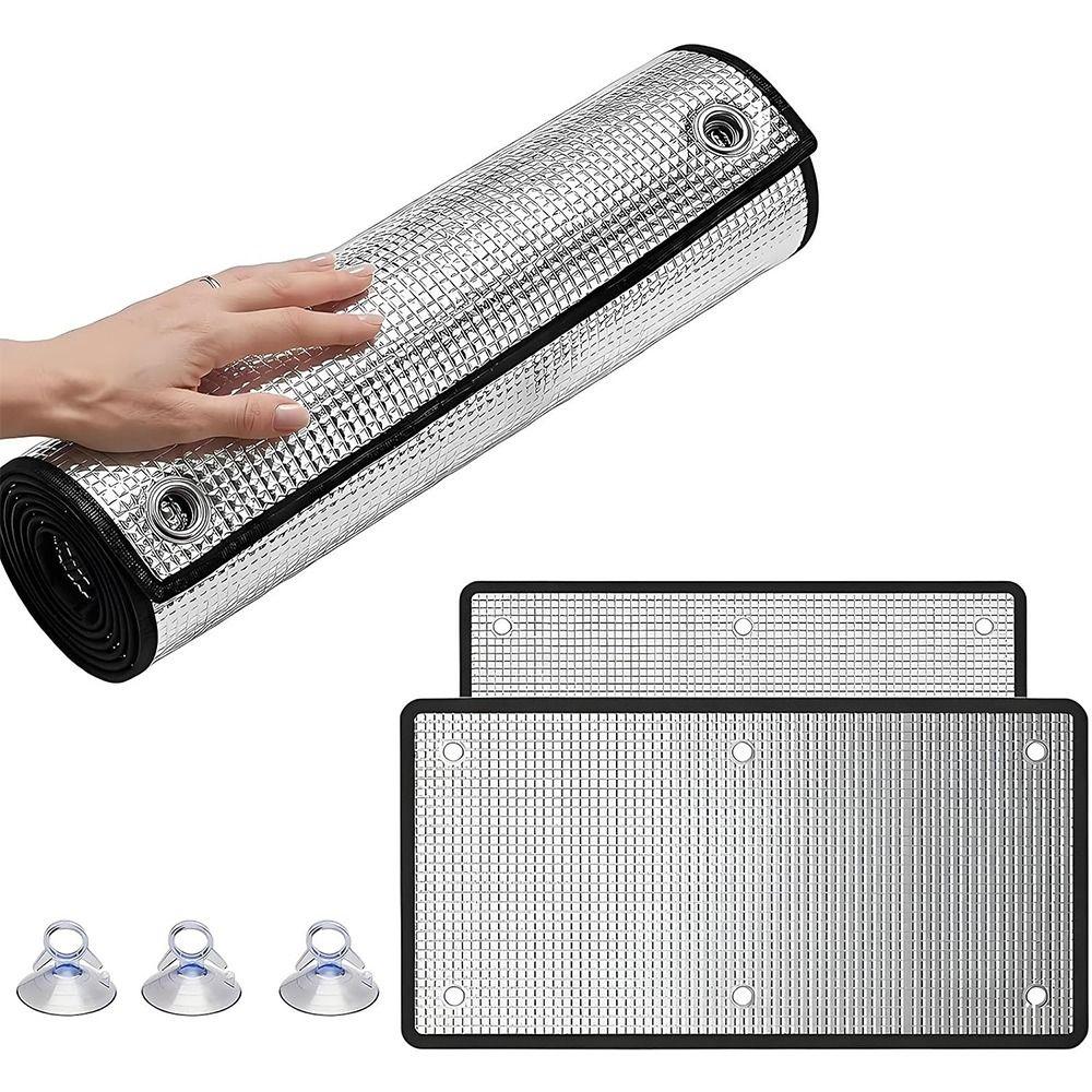 Aluminum Foil Window Insulation Film Anti-UV Double Side Sunshade Protector Pad with Suction Cup Removable
