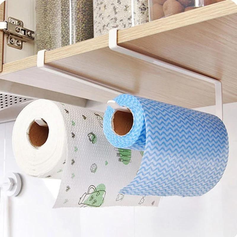 1 шт., держатель для туалетной бумаги для кухни, ванной, органайзеры для хранения салфеток, держатель для рулонов бумаги, подвесная подставка для полотенец, украшение для дома