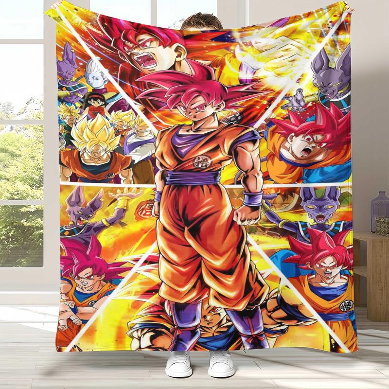 Аниме D-Dragon Ball Игра Мультфильм Фланелевое Одеяло, Ультра Мягкое Теплое Плюшевое Покрывало для Дома Спальни Кровати Дивана Офиса Кемпинга