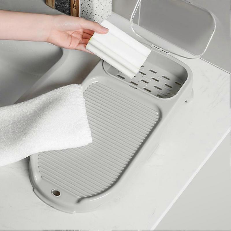 Grey Washing Machine Board with Soap Holder for Hand Washing Use Made of PP Material