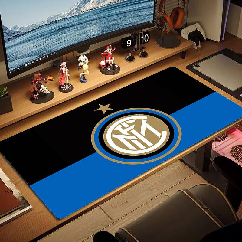 FC Internazionale Milano Mouse Pad, Large Gaming Desk Mat, Non-slip XXL Mousepad for Laptop & Tablet, Mini PC Playmat with Stitched Edges