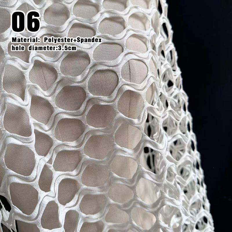 50*150 см Креативная хлопковая сетчатая ткань с пористой текстурой, прозрачное кружево, дизайнерская ткань для шитья одежды, костюмов