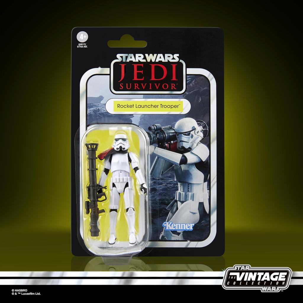 Hasbro Коллекция Звездные Войны Винтаж Штурмовик с Ракетной Установкой, Звездные Войны Джедай: Фигурка коллекционная 'Выживший' Премиум 9.5 см G0917, Оригинальная