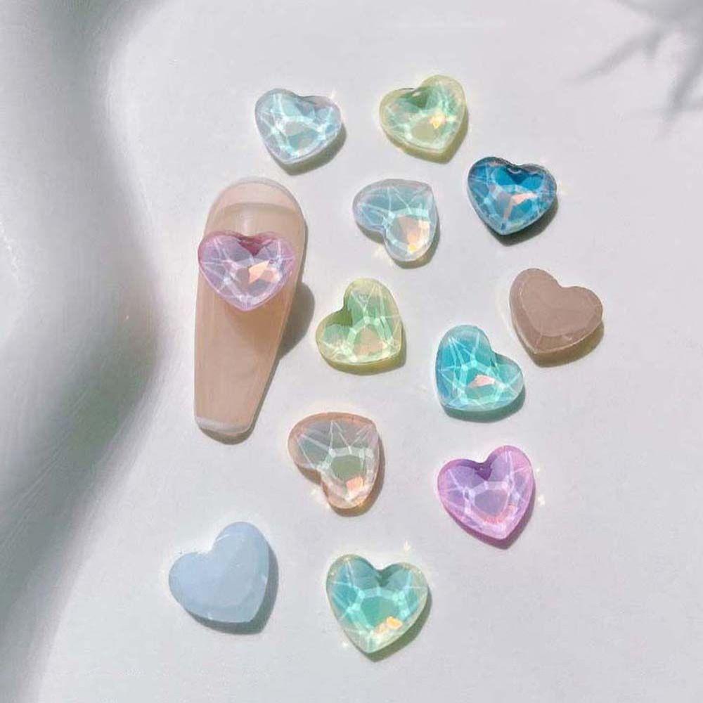 Aurora Decorations Nail Rhinestones Love Heart Nail Jewelry Japanese Nail Accessories Nail Salon