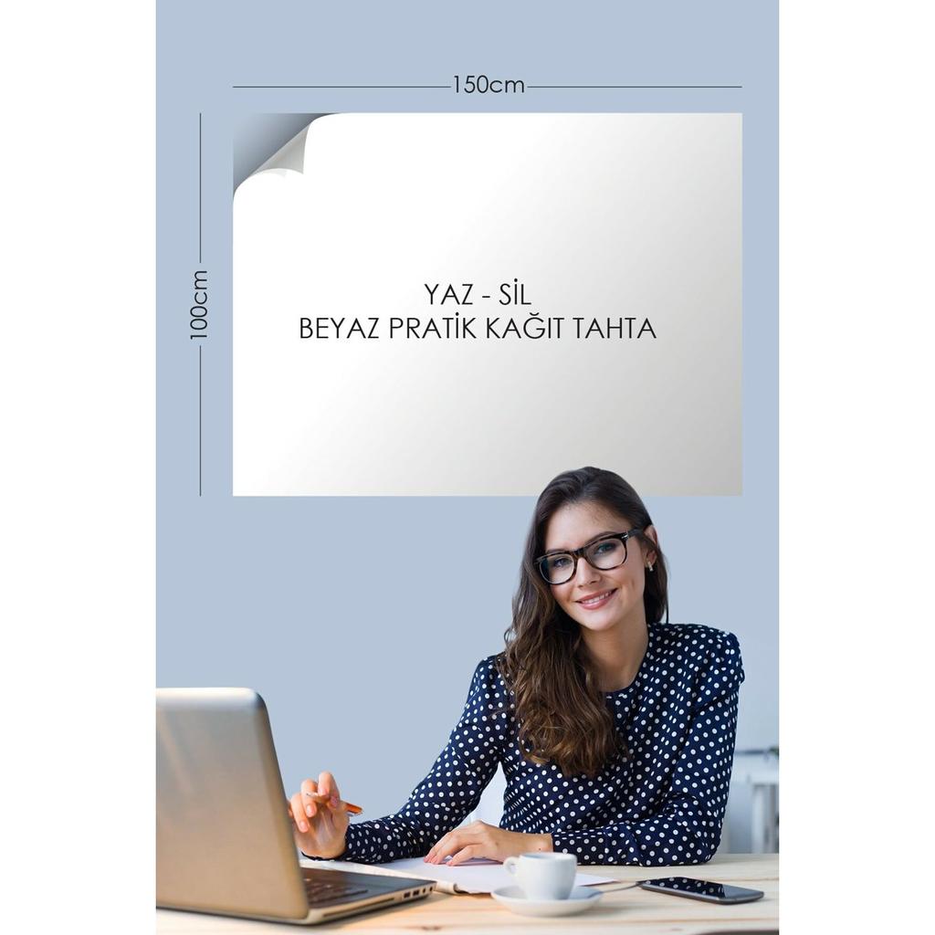 2 шт. Белая смарт-бумажная доска 100x150 см. Доска для письма с ручкой в ​​подарок. Применяется к стене, стеклу, доске.