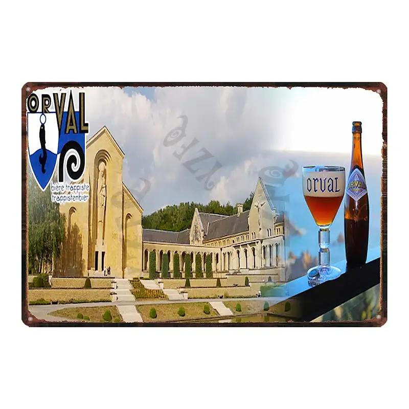 Belgian Beer Orval  Metal Tin Signs Retro Shabby Chi Plates For Wall Bar Home Pub Art Kitchen Coffee  Decor 30X20CM DU-8523B