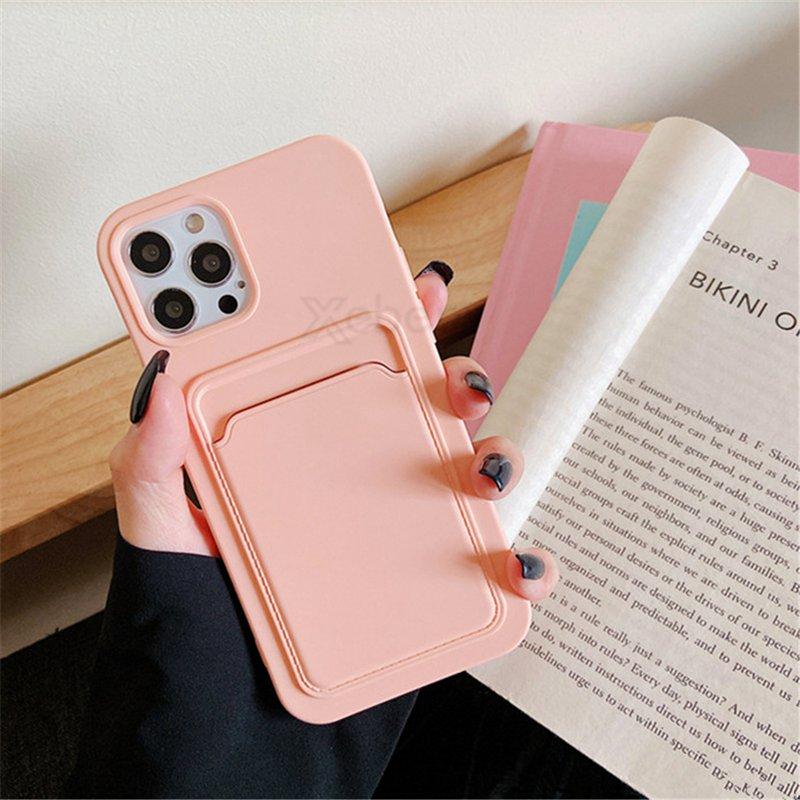 Мягкий силиконовый чехол для телефона для iPhone 13 Pro Max 12 11 слотов для карт, карманный кошелек, задняя крышка для Samsung S21 A32 Xiaomi Poco M3 Pro Redmi 9T