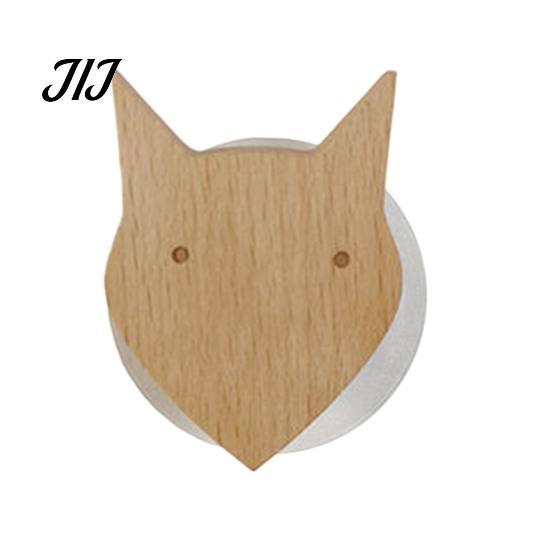 Rental Friendly Hangers Wooden Wall Hook, Cartoon Decorative Space Saving Hanger, Entryway Coat Racks Two Installation Ways Organizer for Bedroom And