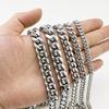 Metal Men's Necklace 5,6,8,10,12,14mm Cuban Necklace Trendy Stainless Steel Necklace  Party