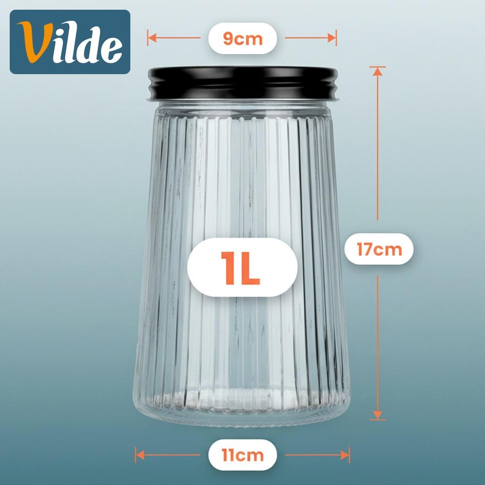 Glass Containers For Loose Products With Lid 1.4 L / 1 L / 700 Ml 3 Pcs.