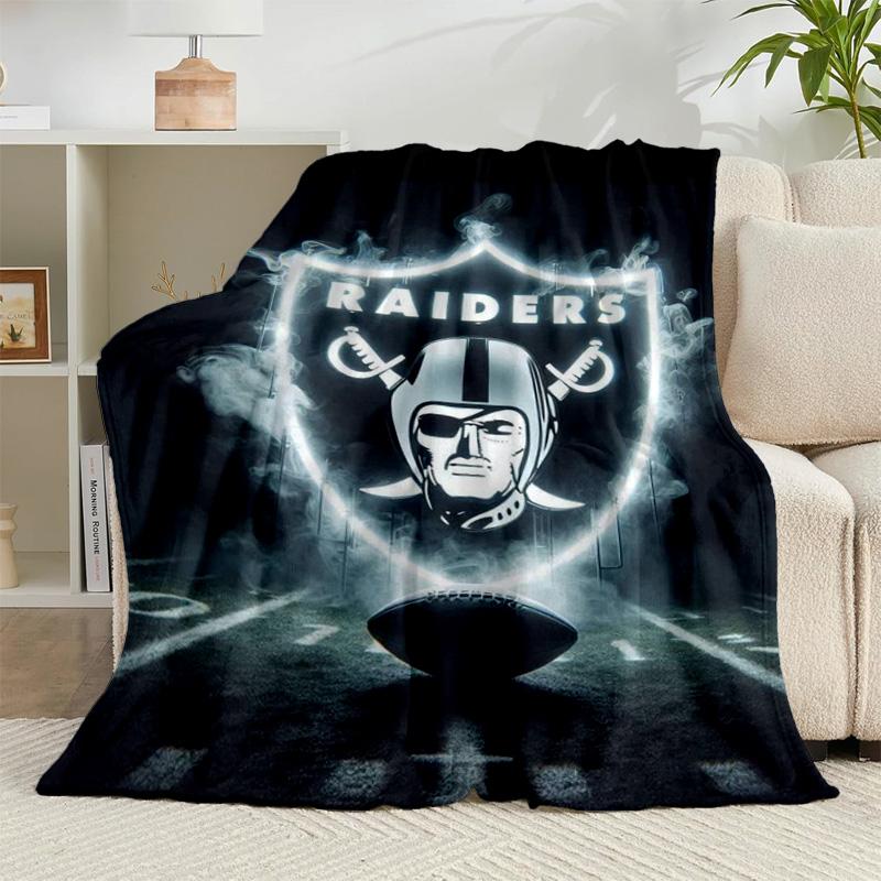 1PC Rai-ders Football Legacy Flannel Blanket Gift, Suitable for Both Men And Women, Soft Ideal for Beds And Sofa, Birthday Or Christmas Gift