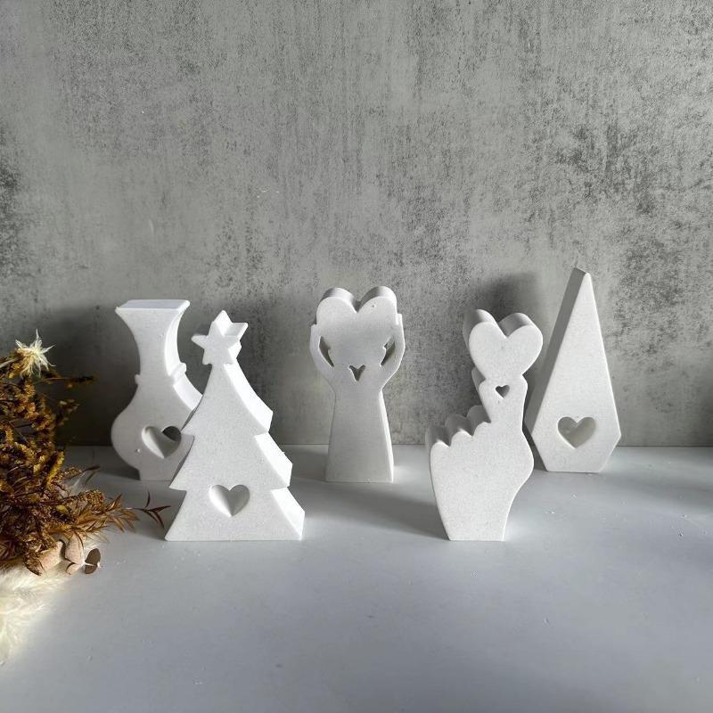 Пасхальный кролик силиконовая форма кролики кошки подсвечник форма DIY ароматерапия гипсовая декоративная форма домашнее искусство украшение