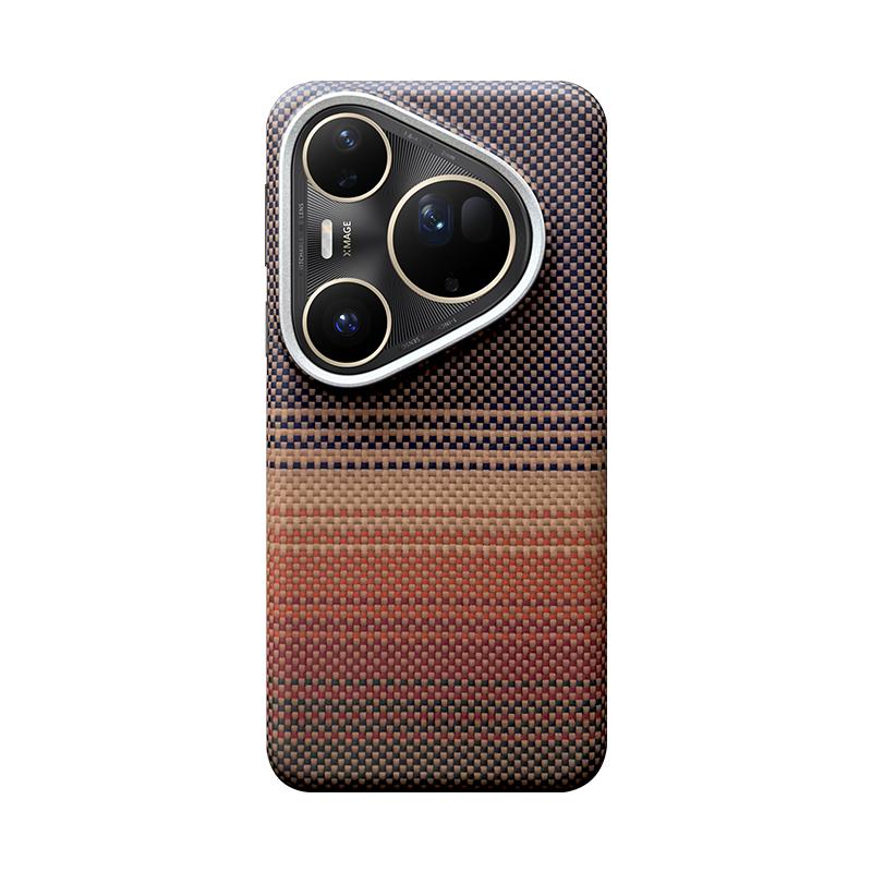 Pura 80 Pro Max Углеродное волокно Роскошный однотонный чехол-книжка с магнитной застежкой Противоударный тонкий чехол от отпечатков пальцев с тиснением