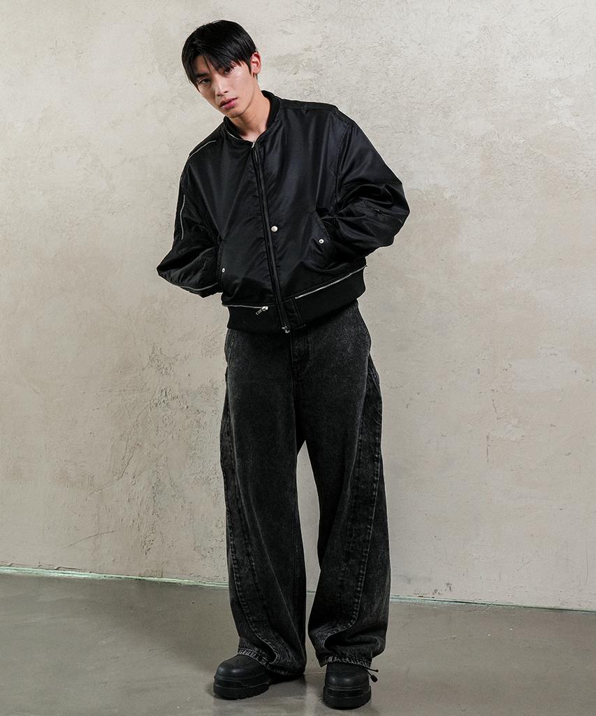 Grailz Multi Zipper Ma-1 Jacket [Black]