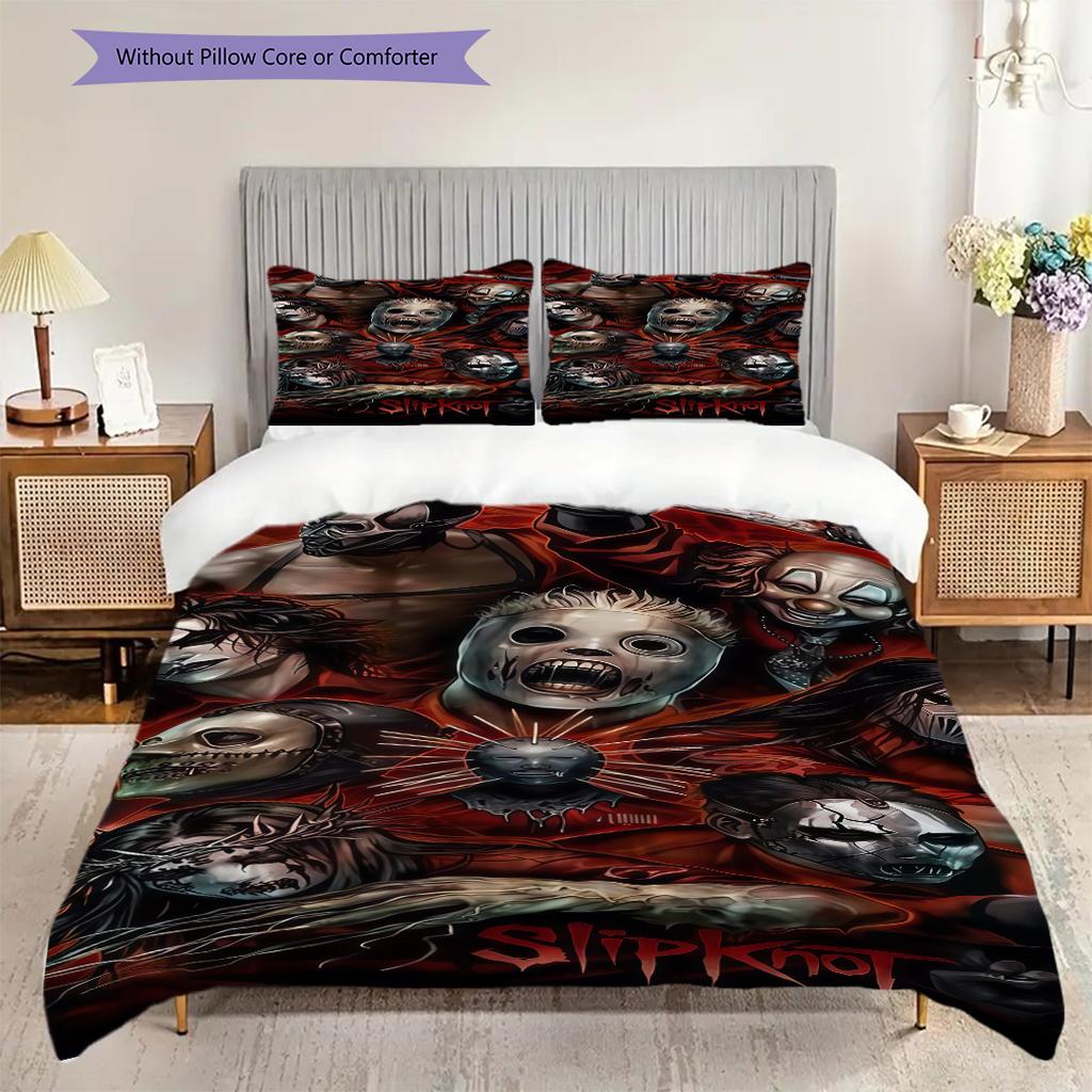 Slipknot Band Logo Comforter Set Bedding 1 Duvet Cover 2 Pillowcase Without Core Duvet Cover And Pillowcase Soft And Comfortable