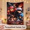 Custom Personalized Tapestry,Jujutsu Kaisen Print Custom Name Text Wall Art Hanging for Bedroom