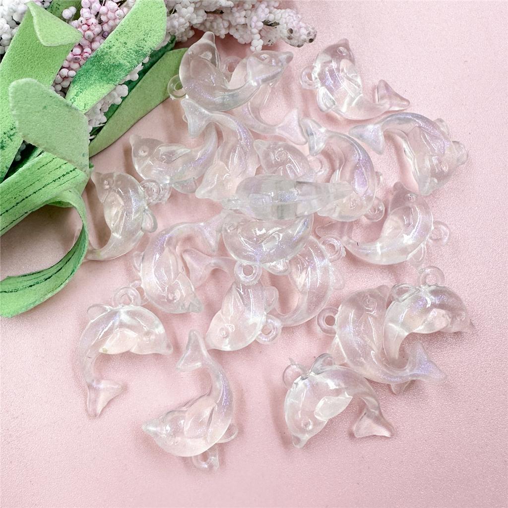 Высокое качество 15,6*20,5 мм акриловые свободные бусины ожерелье модные браслеты в форме дельфина 20 шт DIY для изготовления ювелирных изделий ювелирные аксессуары