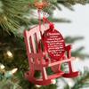 Christmas Tree Decorations Xmas Memorial Ornament Mini Wooden Rocking Chair Hanging Decor