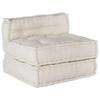 Modular Sofa Element Cream 70 x 70 x 54 cm Fabric