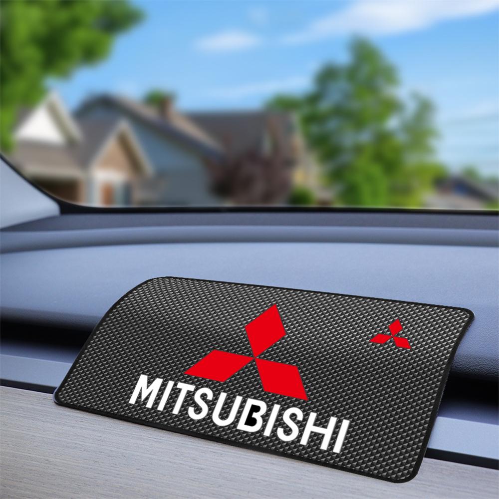 Car Dashboard Sticky Anti-Slip PVC Mat Silicone Anti-Slip Storage Mat For Mitsubishi Ralliart Outlander Pajero Lancer ASX