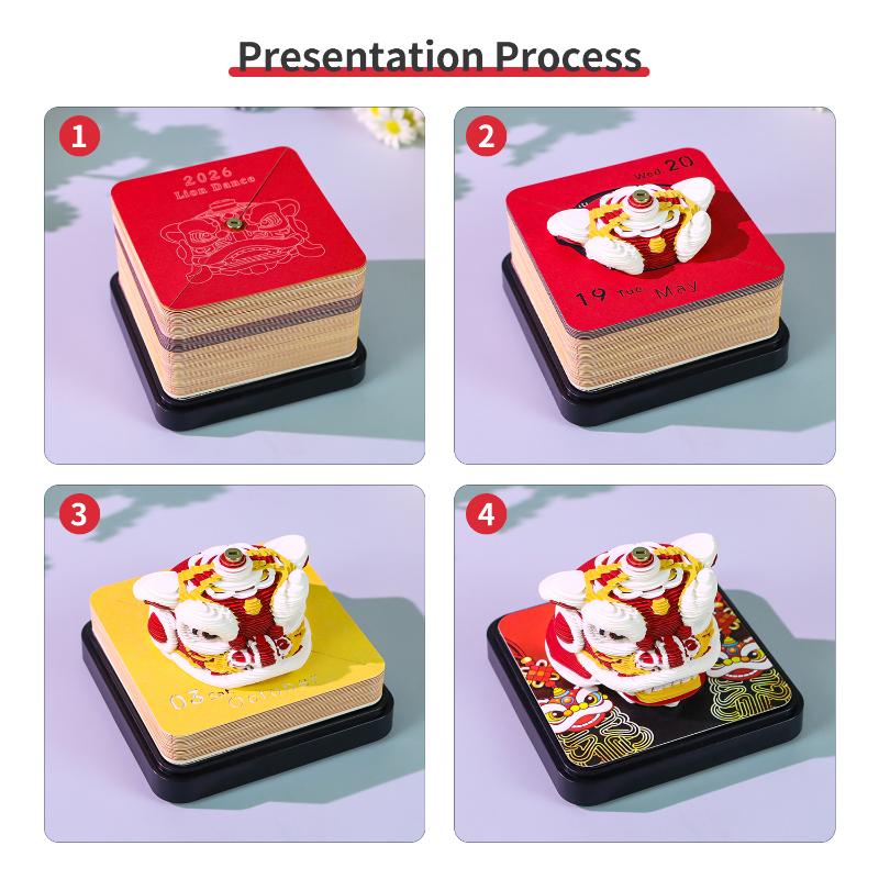 Unique 2027 Desk Calendar 3D Paper Carving for Enhanced Planning and Home Decor