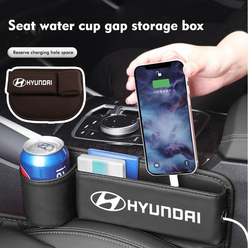Car Seat Gap Filler Storage Box Water Cup Holder Accessories For Hyundai Tucson NX4 IX35 H7 2022 2021 2020 2019 2018 2009 ZZ2