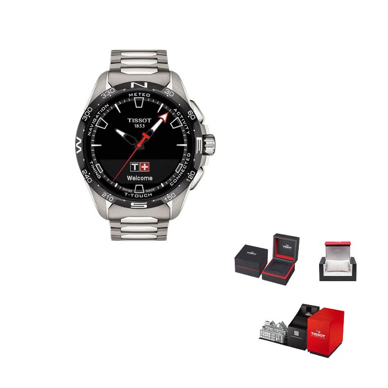 Tissot Коллекция T SPORT Кварцевый механизм Мужские часы Часы 47,5 мм Черный циферблат Корпус из титана T121.420.44.051.00