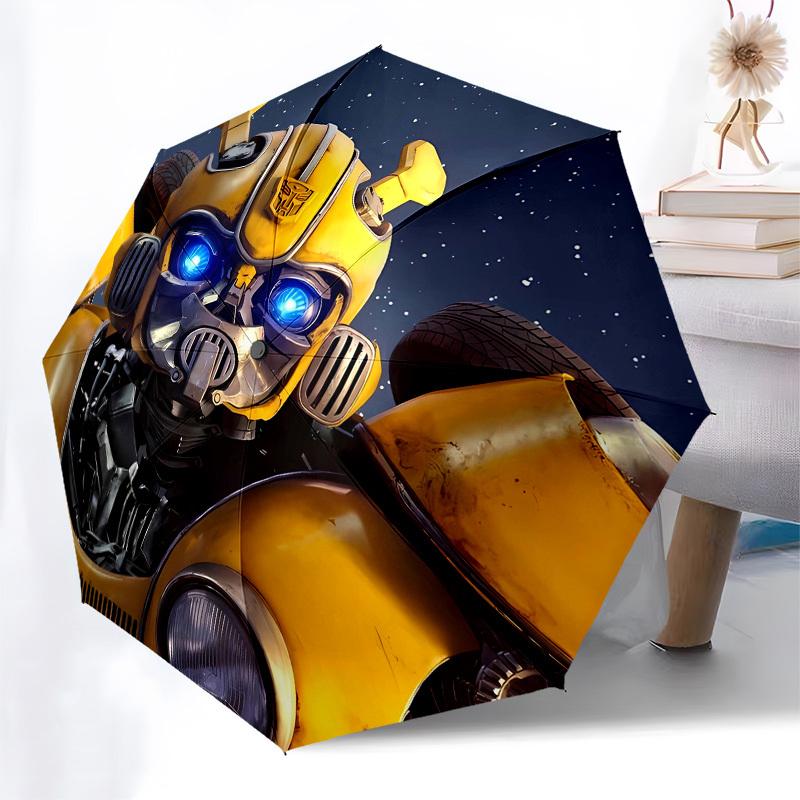 Transformer, Bumblebee Automatic Opening and Closing, 8 rib Structure Portable Umbrella, Suitable for Men and Women in All Seasons Perfect